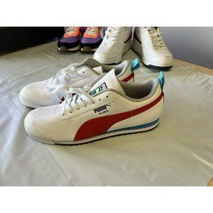 Puma Roma Game White High Risk Red Black Mens 381688 01 Size 9.5